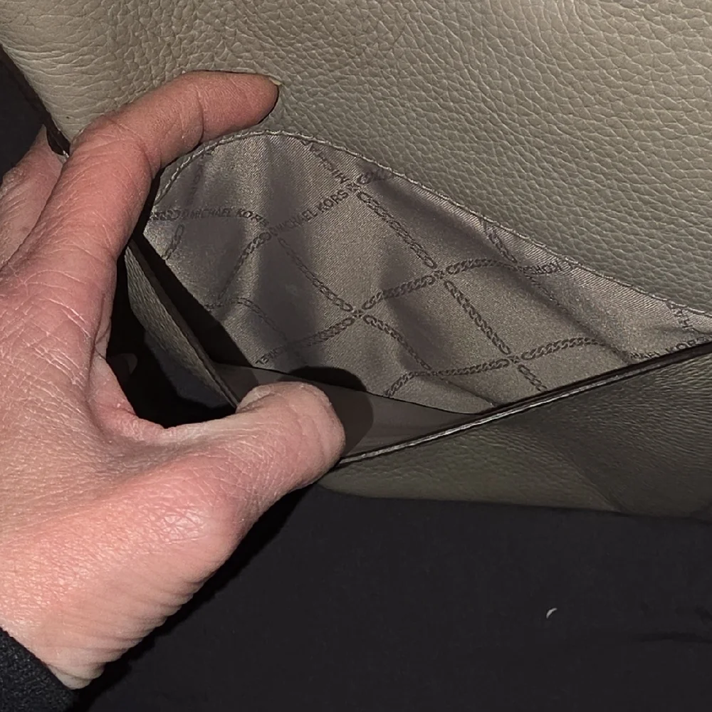Michael Kors Gray Pebble Leather Tote Bag